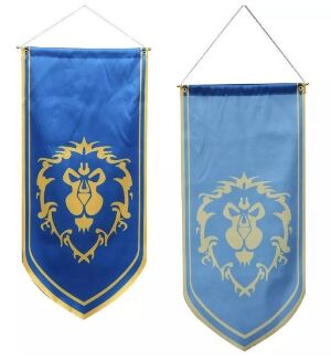 Прапор Альянсу Варкрафт World of Warcraft Alliance Flag banner (125 х 55 см)