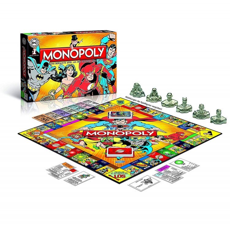 Монополія настільна гра DC Comics Retro Monopoly Game Монополія настільна гра DC Comics Retro Monopoly Game