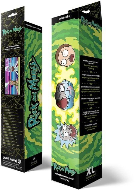 Килимок для миші ігрова поверхня Warner Brothers RICK AND MORTY Glitched Рік і Морті XL (90*42 cm)
