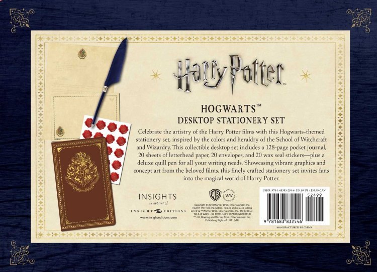 Канцелярський набір Harry Potter: Hogwarts School Stationery Set Гаррі Поттер Блокнот + Перо Канцелярський набір Harry Potter: Hogwarts School Stationery Set Гаррі Поттер Блокнот + Перо