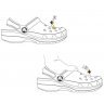 Наруто силіконовий значок на взуття сандалі Crocs #6