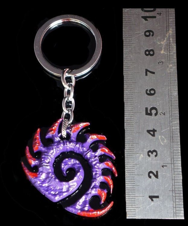 Брелок StarCraft II Zerg Logo Purple Брелок StarCraft II Zerg Logo Purple
