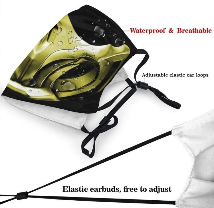 Маска захисна для обличчя Mortal Kombat Scorpion + 2 вугільні фільтри