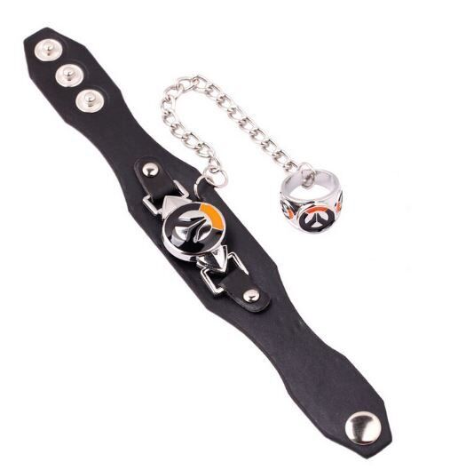 Браслет Overwatch Logo шкіра + кільце