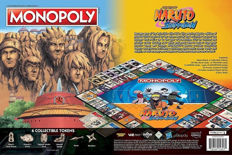 Монополія настільна гра Наруто Шиппуден Naruto Monopoly Board Game Монополія настільна гра Наруто Шиппуден Naruto Monopoly Board Game