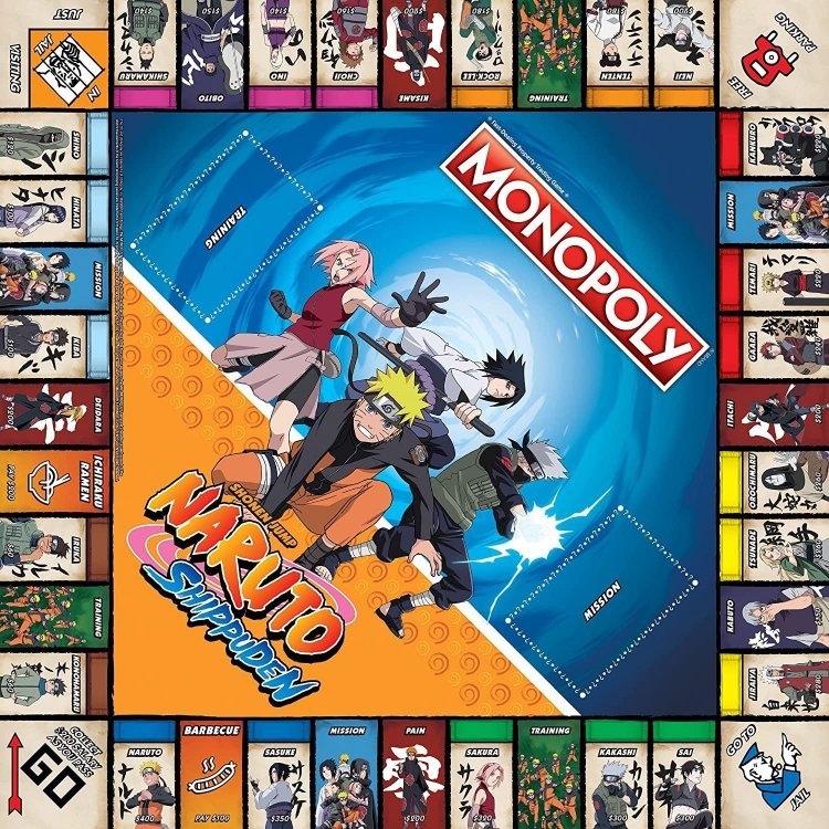 Монополія настільна гра Наруто Шиппуден Naruto Monopoly Board Game Монополія настільна гра Наруто Шиппуден Naruto Monopoly Board Game