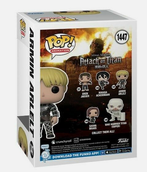 Фігурка Funko Attack on Titan Armin Arlelt Атака Титанів фанко Армін (CHASE Exclusive) 1447 Фігурка Funko Attack on Titan Armin Arlelt Атака Титанів фанко Армін (CHASE Exclusive) 1447