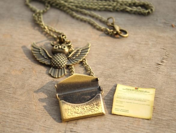 Кулон Harry Potter Сова с конвертом из Хогвартса