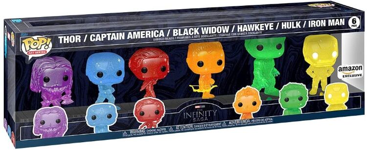 Фігурки Funko Pop Artist Series: Marvel Infinity Saga - Avengers with Base (6 Pack) Amazon Exclusive фанко