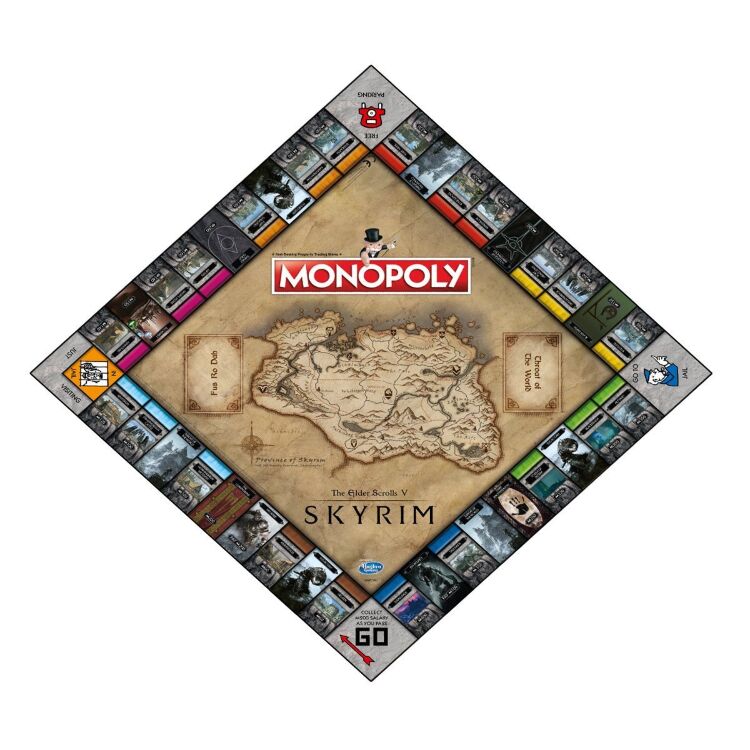 Монополия настольная игра Skyrim Monopoly Board Game Скайрим