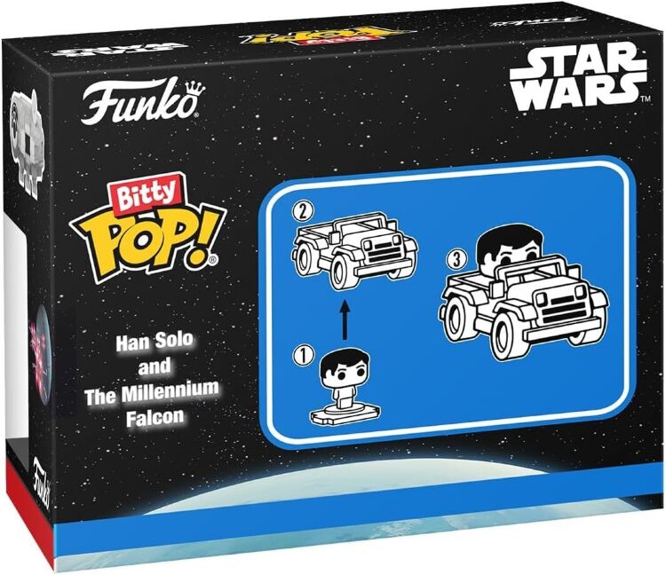 Фигурки Funko Bitty Ride: Star Wars Han Solo with Millenium Falcon фанко Хан Соло и Сокол тысячилетия Фигурки Funko Bitty Ride: Star Wars Han Solo with Millenium Falcon фанко Хан Соло и Сокол тысячилетия