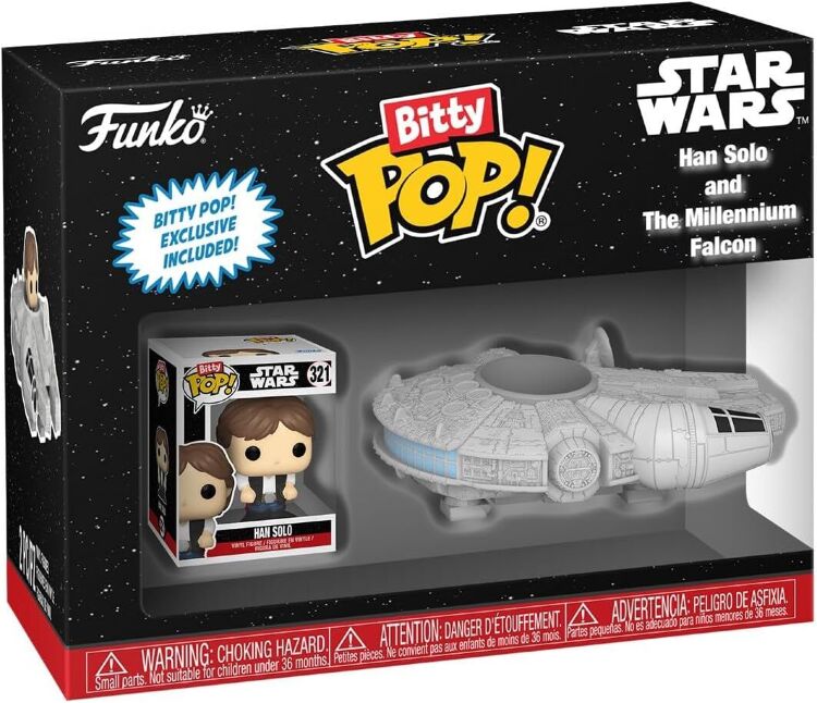 Фигурки Funko Bitty Ride: Star Wars Han Solo with Millenium Falcon фанко Хан Соло и Сокол тысячилетия Фигурки Funko Bitty Ride: Star Wars Han Solo with Millenium Falcon фанко Хан Соло и Сокол тысячилетия