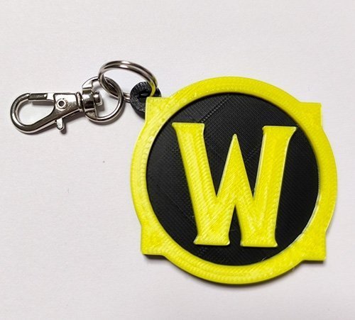 Брелок World of Warcraft Logo Keychain Варкрафт ABS пластик 6 см.  Брелок World of Warcraft Logo Keychain Варкрафт ABS пластик 6 см.