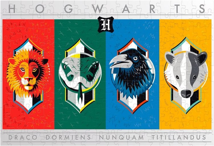 Пазл Гарри Поттер Факультеты Хогвартса Harry Potter Hogwarts House Crests Puzzle (500 деталей) Пазл Гарри Поттер Факультеты Хогвартса Harry Potter Hogwarts House Crests Puzzle (500 деталей)