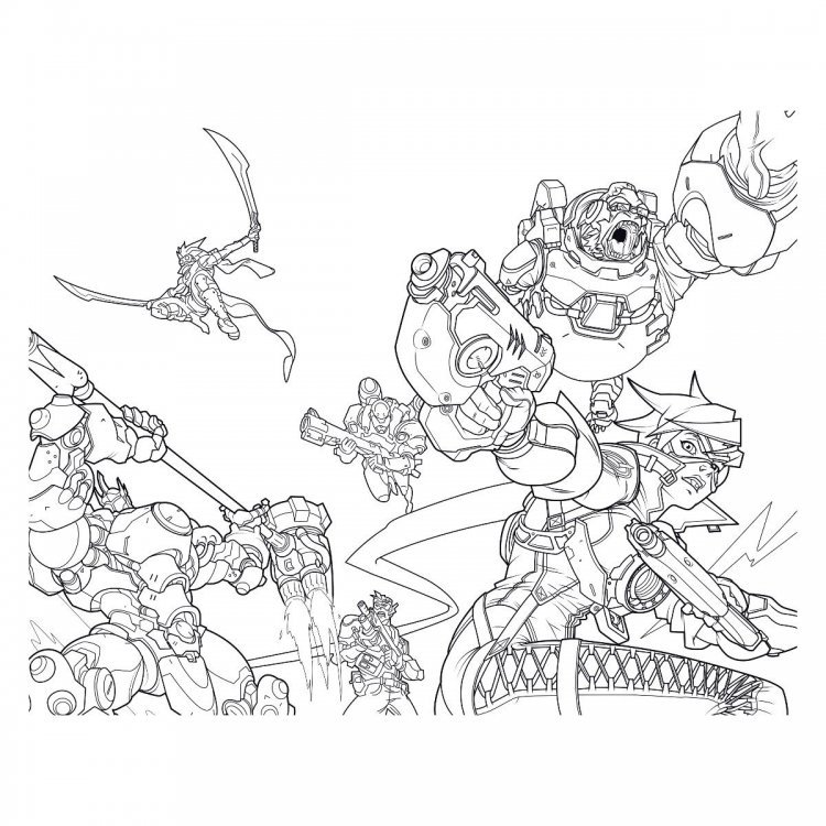 Раскраска Overwatch Coloring Book Раскраска Overwatch Coloring Book