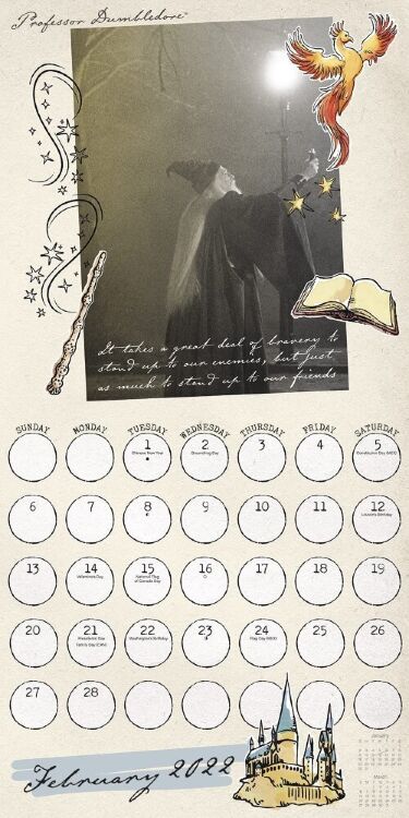 Каледар Гаррі Поттер 2022 Harry Potter Collectors Edition Calendar
