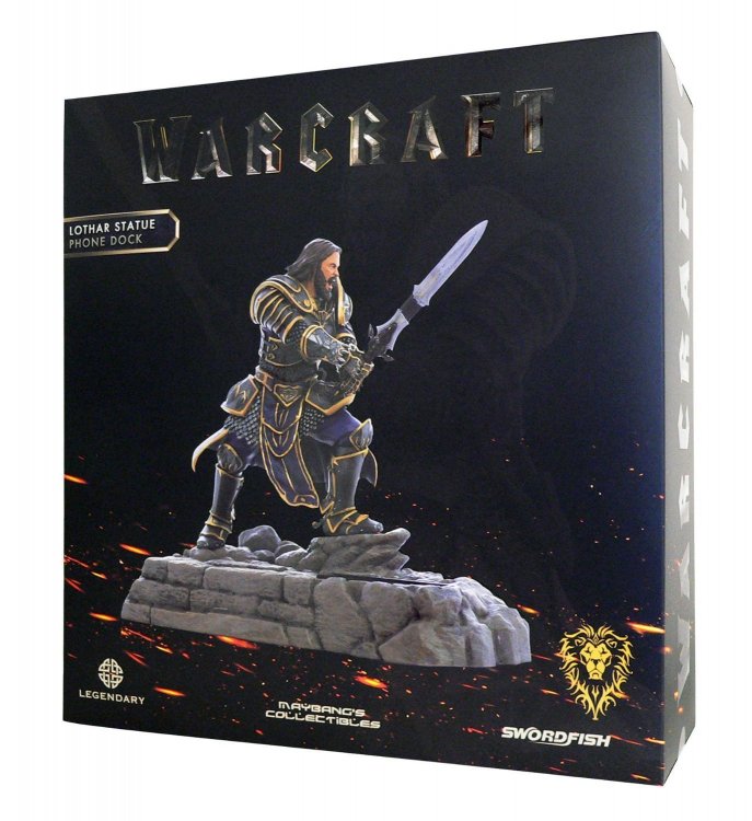 Зарядна станція статуетка Warcraft - Lothar Statue Phone Charging Dock Зарядна станція статуетка Warcraft - Lothar Statue Phone Charging Dock