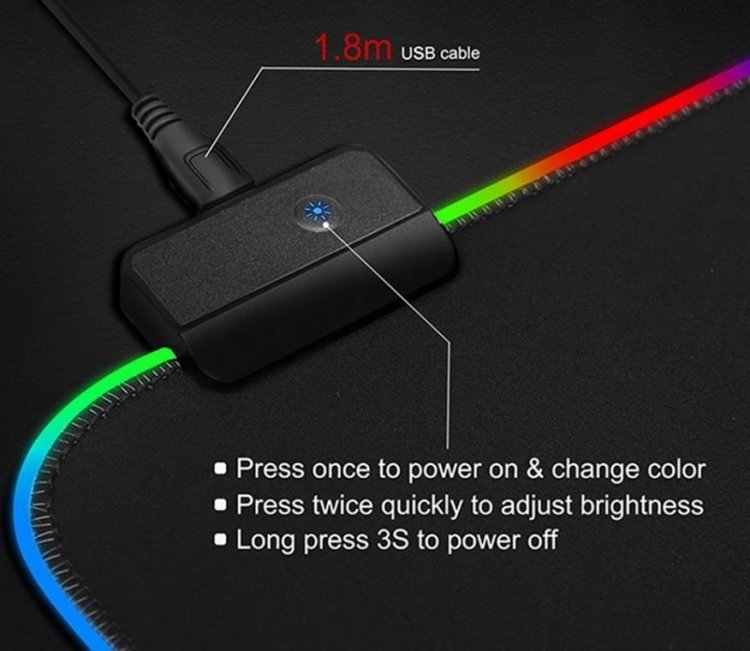 Килимок World of Warcraft Gaming Mouse Pad - Alliance Альянс (60 * 35 см) + підсвічування