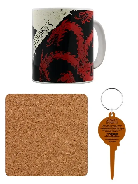 Подарунковий набір Pyramid International Game of Thrones: Stark & Targaryen Mug Set (чашка, підставка, брелок) Подарунковий набір Pyramid International Game of Thrones: Stark & Targaryen Mug Set (чашка, підставка, брелок)