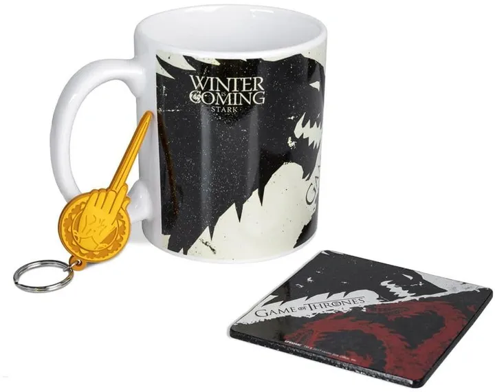 Подарунковий набір Pyramid International Game of Thrones: Stark & Targaryen Mug Set (чашка, підставка, брелок) Подарунковий набір Pyramid International Game of Thrones: Stark & Targaryen Mug Set (чашка, підставка, брелок)