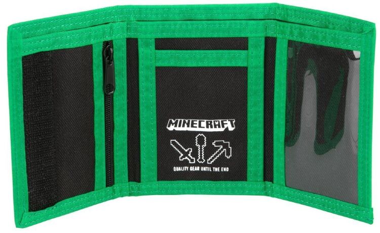 Гаманець JINX Minecraft Creeper Crowd Tri Fold Wallet Green