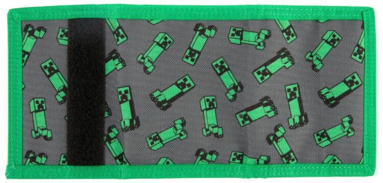 Гаманець JINX Minecraft Creeper Crowd Tri Fold Wallet Green