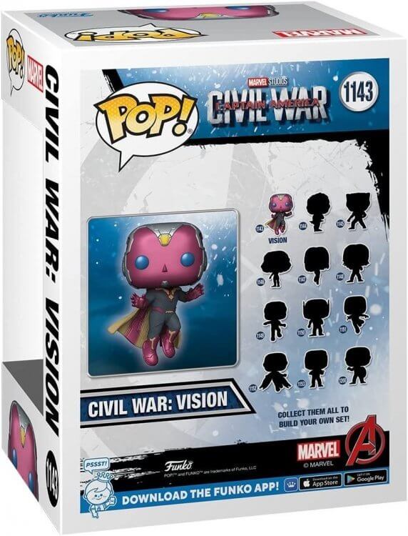 Фигурка Funko Marvel Civil War Vision Фанко Вижн Amazon Exclusive 1143 Фигурка Funko Marvel Civil War Vision Фанко Вижн Amazon Exclusive 1143