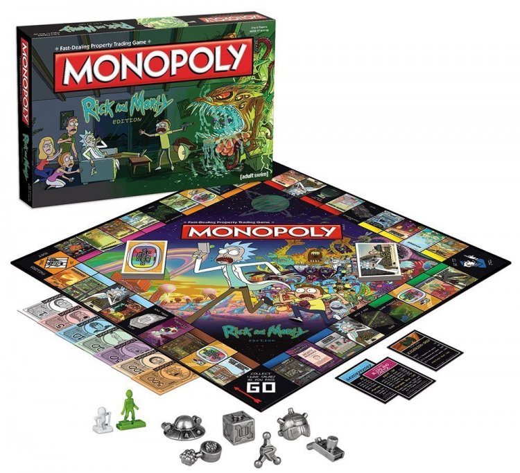 Монополия настольная игра Рик и Морти Monopoly Rick and Morty Board Game Монополия настольная игра Рик и Морти Monopoly Rick and Morty Board Game
