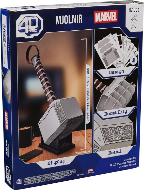 Пазл 4D Build Marvel Thor Mjolnir Hammer puzzle 3D картон Молот Тора Мьёльнир 87 шт. Пазл 4D Build Marvel Thor Mjolnir Hammer puzzle 3D картон Молот Тора Мьёльнир 87 шт.