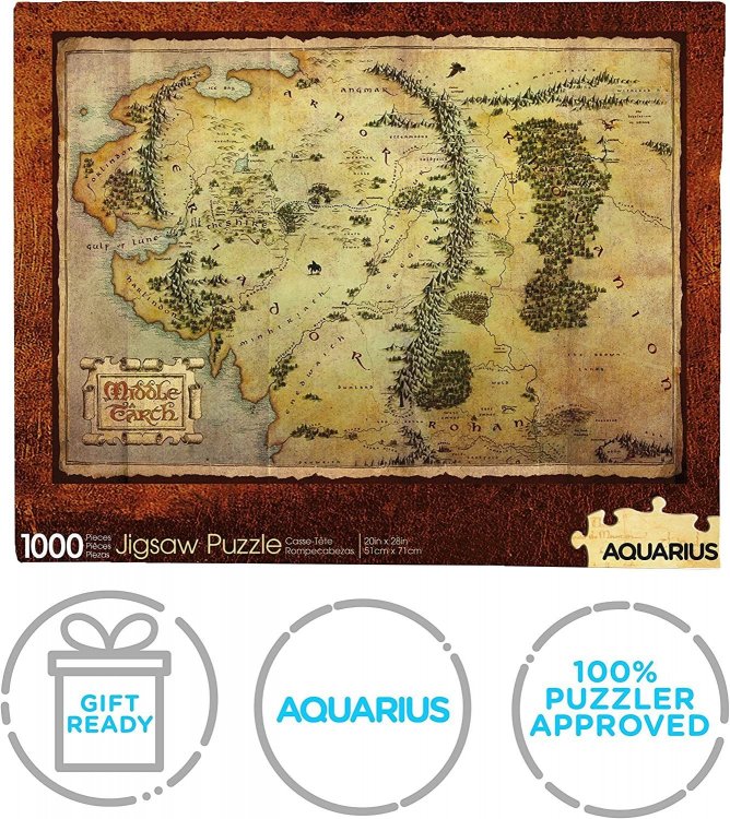 Пазл Lord of the Rings AQUARIUS Hobbit Middle Earth Map Puzzle Властелин колец Карта Средиземья 1000 шт. Пазл Lord of the Rings AQUARIUS Hobbit Middle Earth Map Puzzle Властелин колец Карта Средиземья 1000 шт.