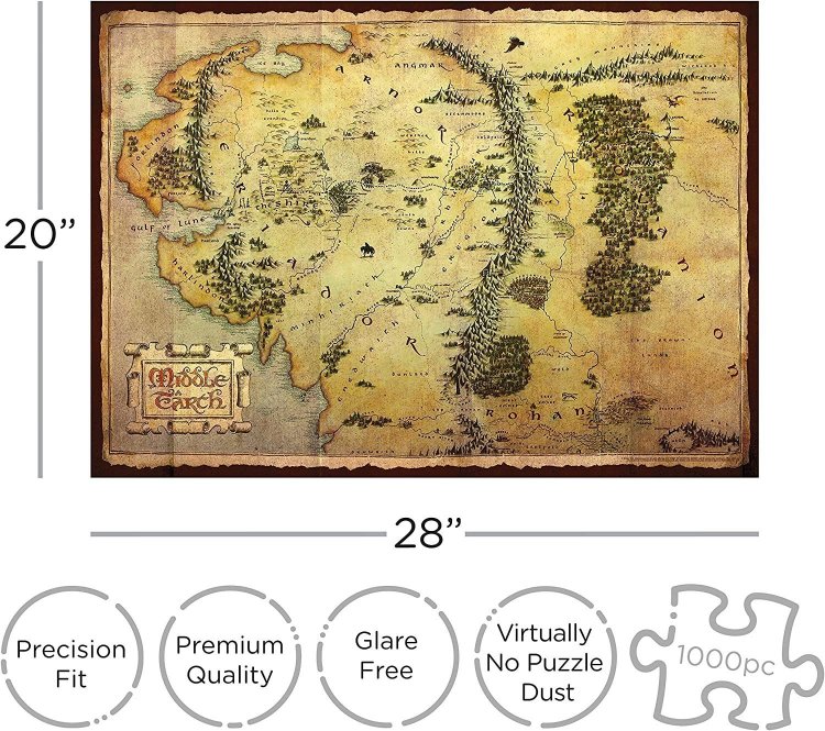 Пазл Lord of the Rings AQUARIUS Hobbit Middle Earth Map Puzzle Властелин колец Карта Средиземья 1000 шт. Пазл Lord of the Rings AQUARIUS Hobbit Middle Earth Map Puzzle Властелин колец Карта Средиземья 1000 шт.