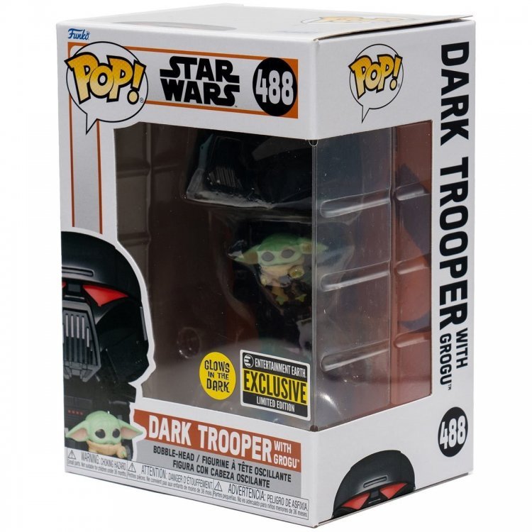 Фігурка Funko Star Wars Mandalorian Dark Trooper with Grogu фанко 488 Exclusive Фігурка Funko Star Wars Mandalorian Dark Trooper with Grogu фанко 488 Exclusive