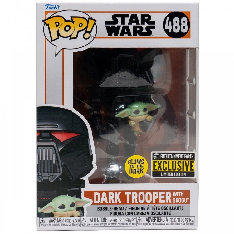 Фігурка Funko Star Wars Mandalorian Dark Trooper with Grogu фанко 488 Exclusive Фігурка Funko Star Wars Mandalorian Dark Trooper with Grogu фанко 488 Exclusive