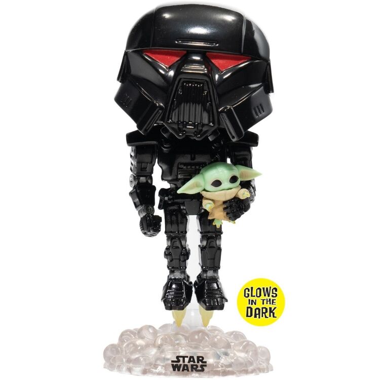 Фігурка Funko Star Wars Mandalorian Dark Trooper with Grogu фанко 488 Exclusive