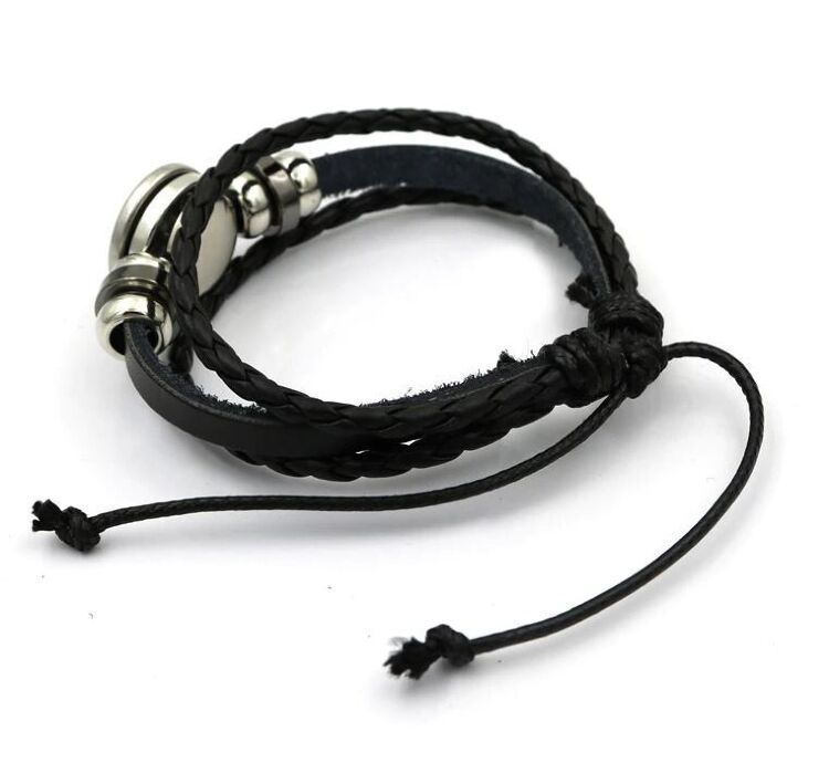 Браслет Game of Thrones Wolf Stark шкіра + метал