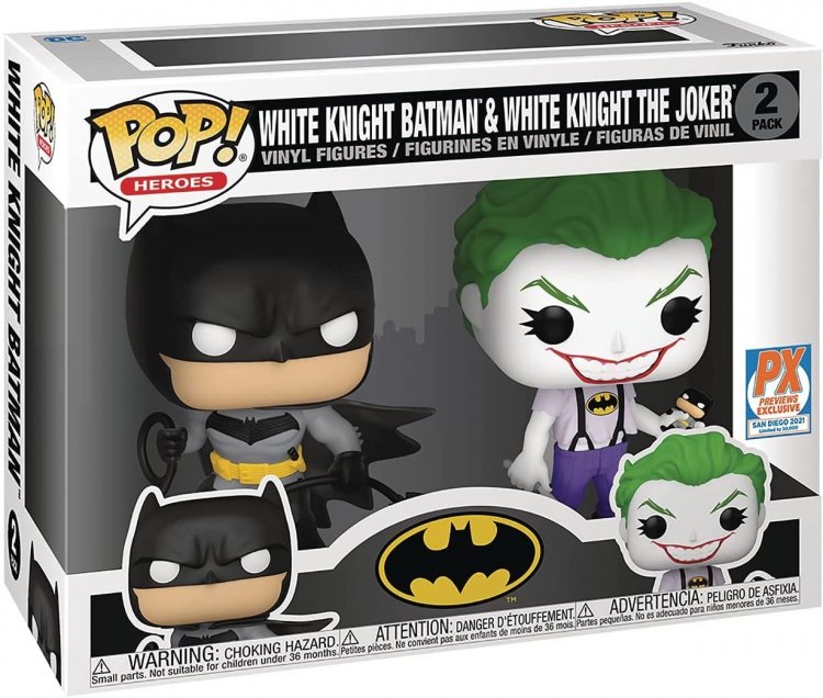 Набор фигурок Funko DC Heroes: Batman White Knight: Batman and Joker (Exclusive Comic-Con 2021)