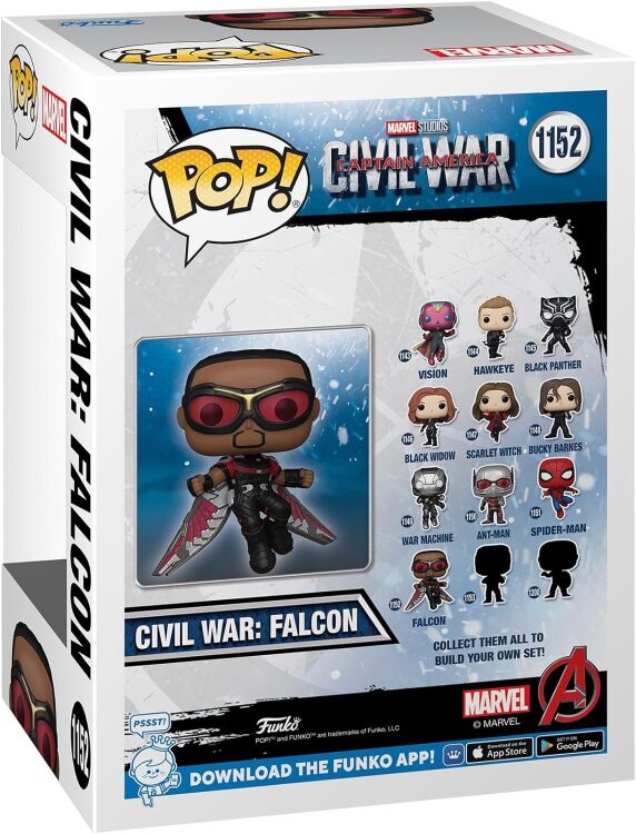 Фигурка Funko Marvel: Civil War Falcon Фанко Сокол (Amazon Exclusive) 1152 Фигурка Funko Marvel: Civil War Falcon Фанко Сокол (Amazon Exclusive) 1152