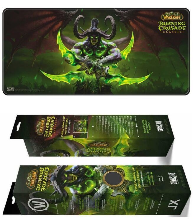 Коврик игровая поверхность Blizzard World Of Warcraft Gaming Desk Mat Burning Crusade  Illidan XL Иллидан (90*42 cm)