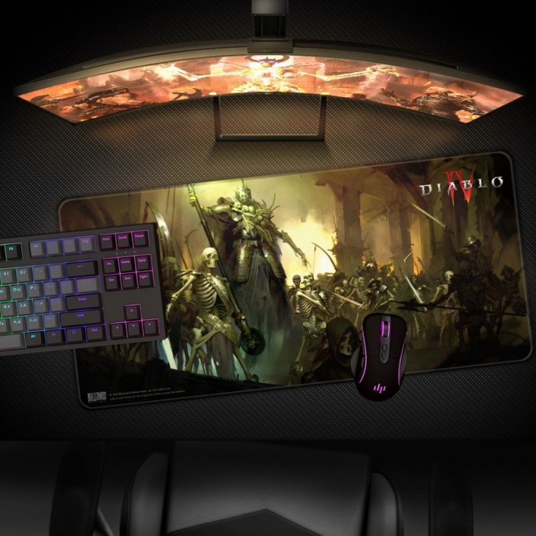 Килимок для миші ігрова поверхня Blizzard DIABLO IV 4 - Skeleton King (Діабло) XL (90*42 cm) Килимок для миші ігрова поверхня Blizzard DIABLO IV 4 - Skeleton King (Діабло) XL (90*42 cm)