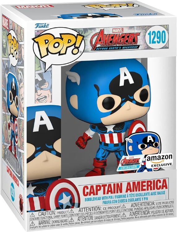 Фигурка Funko Marvel: The Avengers Heroes Captain America Фанко Капитан Америка (Amazon Exclusive) 1290 Фигурка Funko Marvel: The Avengers Heroes Captain America Фанко Капитан Америка (Amazon Exclusive) 1290