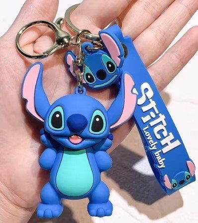 Брелок подвеска на рюкзак Stitch Blue Стич 3D Keychain Backpack