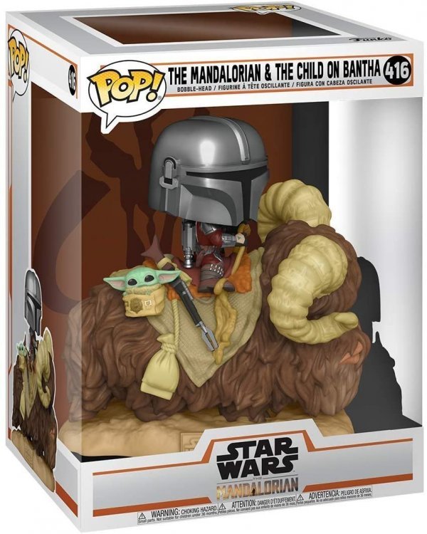Фігурка Funko Deluxe: Mandalorian on Bantha with Child Фанко Зоряні війни: Мандалорець 416 Фігурка Funko Deluxe: Mandalorian on Bantha with Child Фанко Зоряні війни: Мандалорець 416
