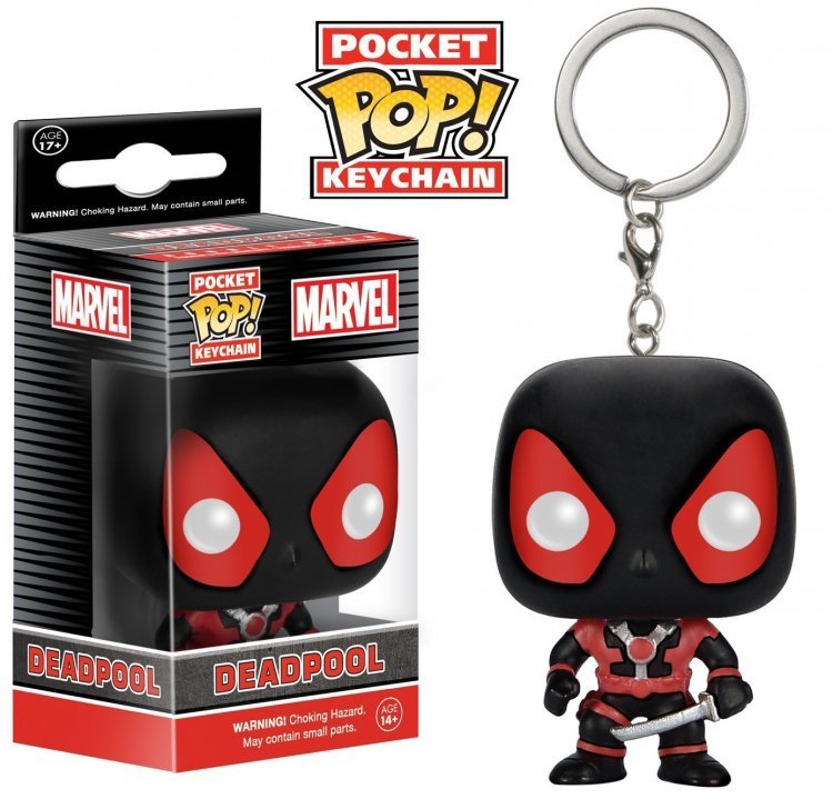 Брелок Marvel Black Suit Deadpool Pop! Vinyl