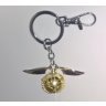 Брелок 3D Harry Potter Golden Snitch (Silver chain)