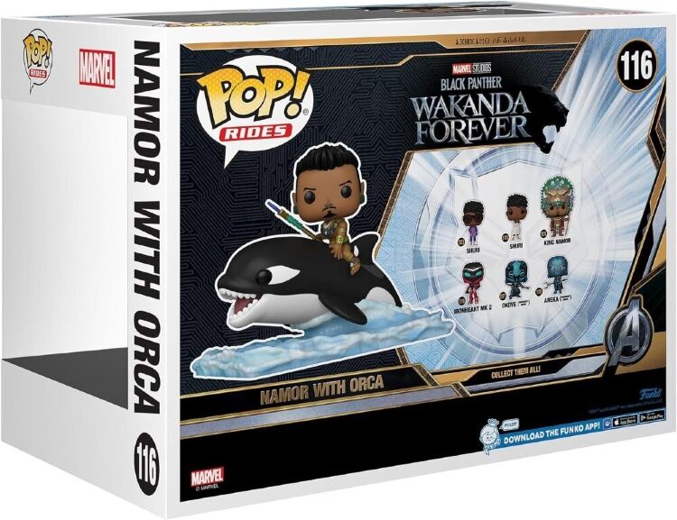 Фігурка Funko Marvel Black Panther Wakanda Forever Namor with Orca Фанко Чорна пантера Немор з косаткой 116