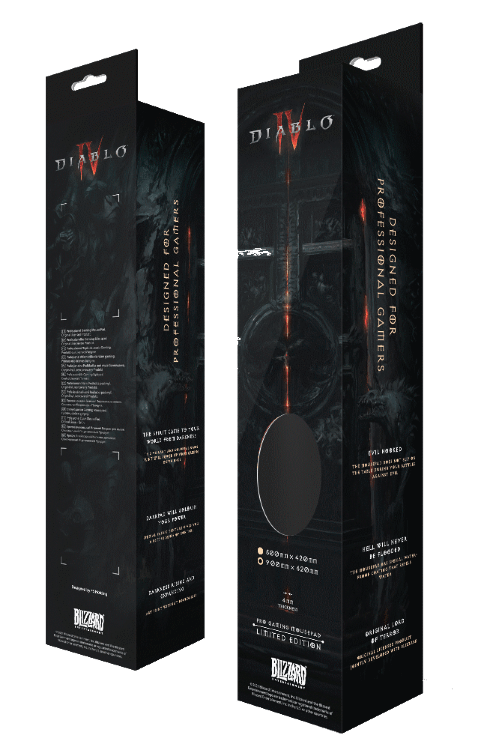 Килимок для миші ігрова поверхня Blizzard DIABLO 4 Inarius and Lilith Діабло XL (90*42 cm)