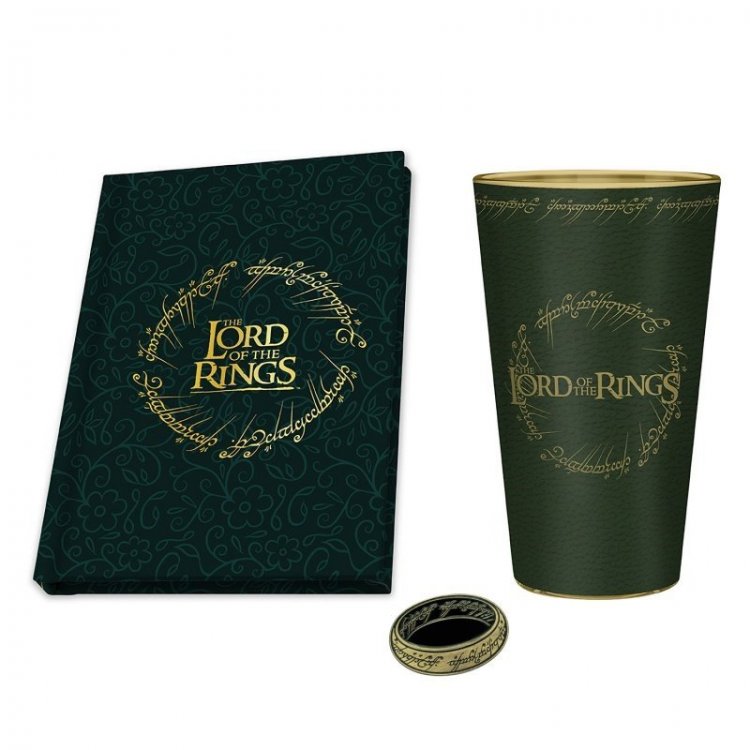Подарунковий набір LORD OF THE RINGS - XXL glass + Pin + Pocket Notebook The ring Подарунковий набір LORD OF THE RINGS - XXL glass + Pin + Pocket Notebook The ring