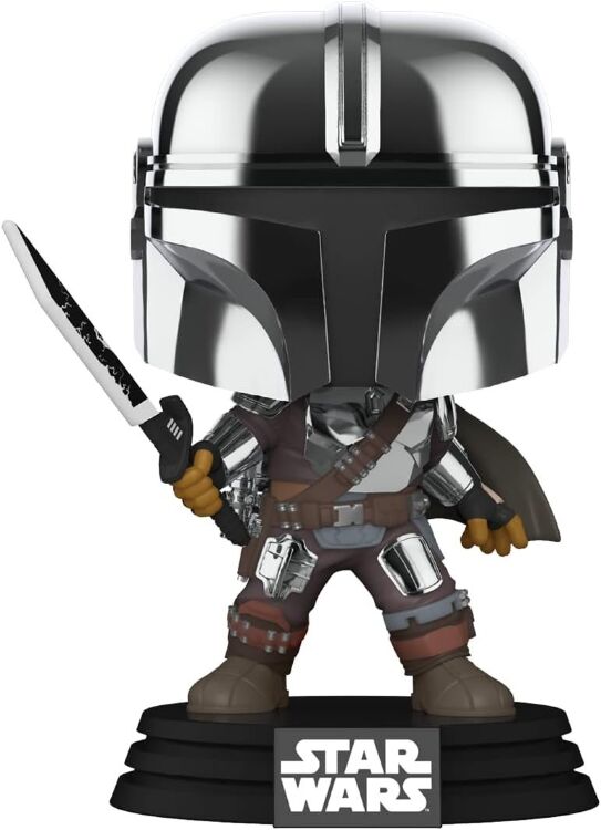 Фігурка Funko Star Wars: Mandalorian with Darksaber Фанко Мандалорець Темний меч (Glow, Exclusive) 491