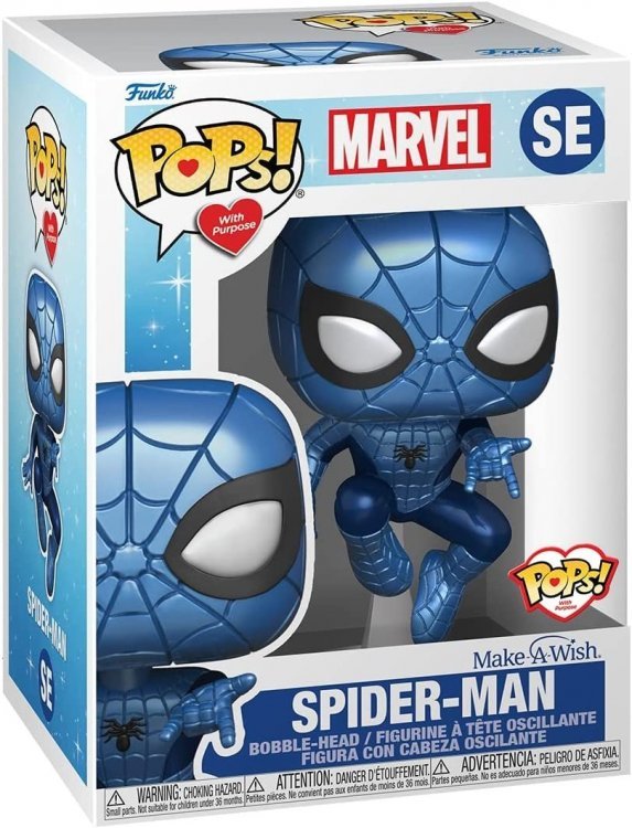 Фігурка Funko Marvel: Make A Wish Spiderman фанко Людина павук (POPs Exclusive) SE (примятий бокс) Фігурка Funko Marvel: Make A Wish Spiderman фанко Людина павук (POPs Exclusive) SE (примятий бокс)