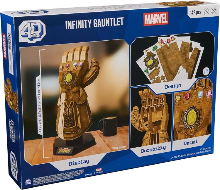 Пазл 4D Build Marvel Infinity Gauntlet puzzle 3D картон Перчатка бесконечности 142 шт. Пазл 4D Build Marvel Infinity Gauntlet puzzle 3D картон Перчатка бесконечности 142 шт.